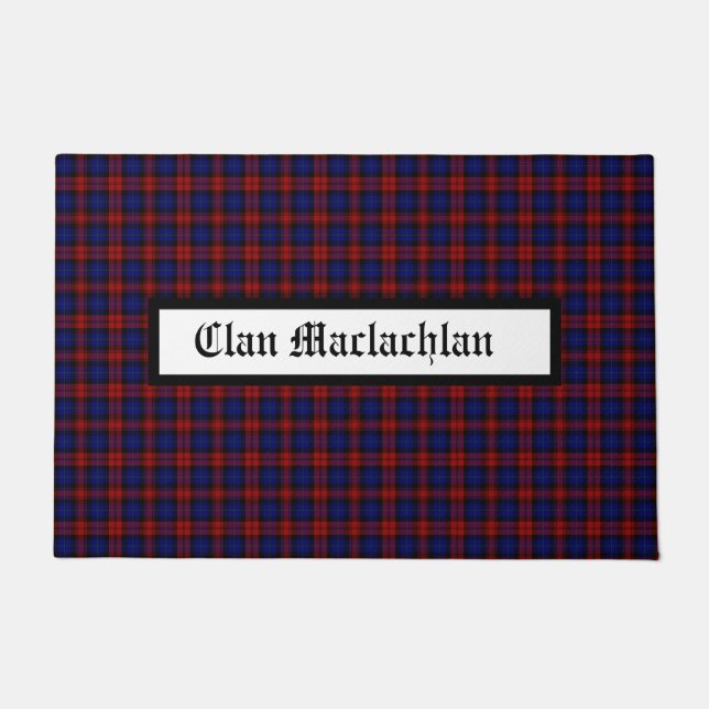 Paillasson Clan Maclachlan Tartan moderne personnalisable (Devant)