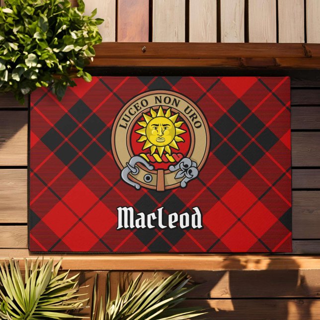 Paillasson Clan MacLeod de Raasay Crest sur Tartan (Créateur téléchargé)