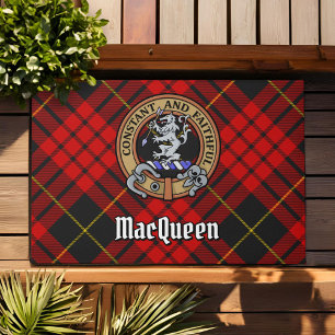 Paillasson Clan MacQueen Crest sur Tartan