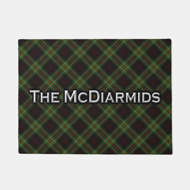 Paillasson Clan McDiarmid MacDiarmid Tartan Bienvenue Mat (Devant)