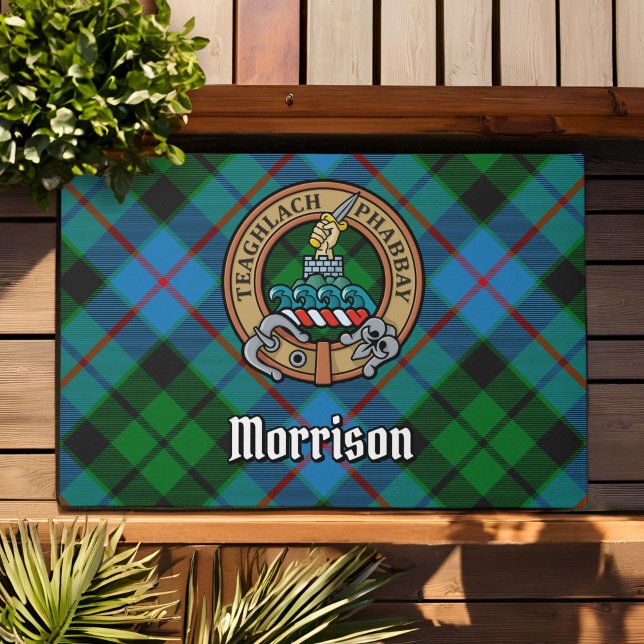 Paillasson Clan Morrison Crest sur la chasse Tartan (Créateur téléchargé)