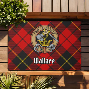 Paillasson Clan Wallace Crest sur Tartan