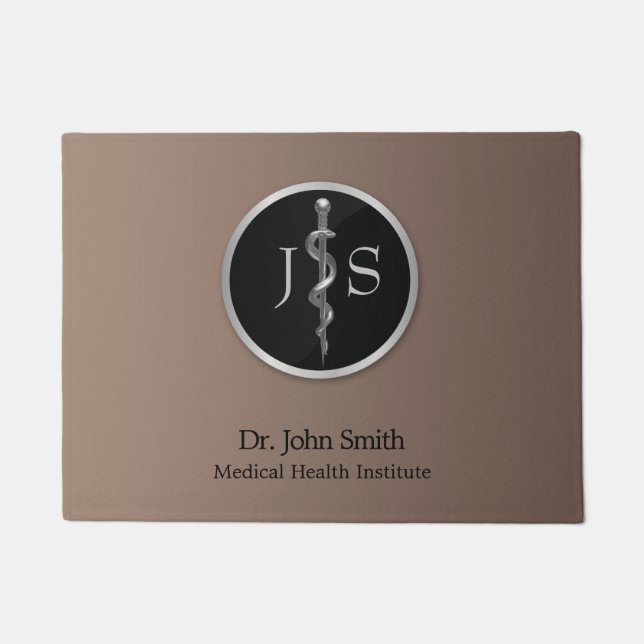 Paillasson Classé Médicale Noble bâton d'argent de l'Asclepiu (Devant)