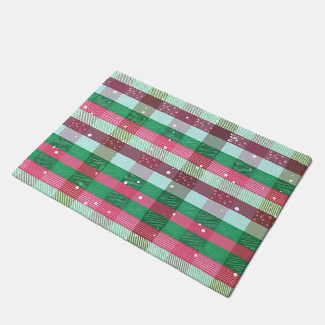 Paillasson Classic Christmas Stripes Pattern (Incliné)