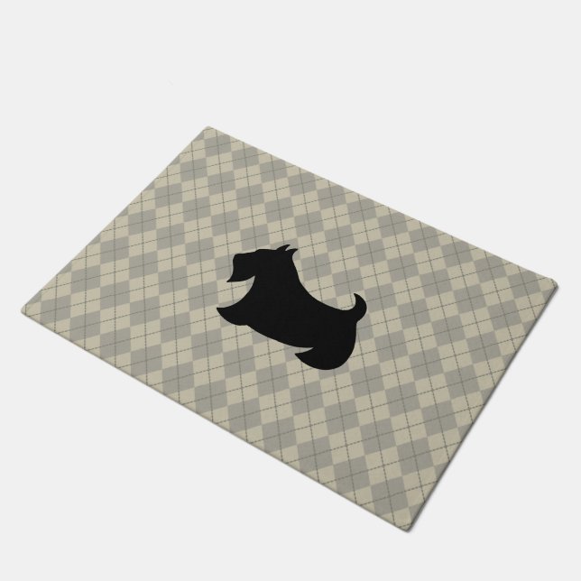 Paillasson Classic Jacquard écossais Terrier Doormat (Incliné)