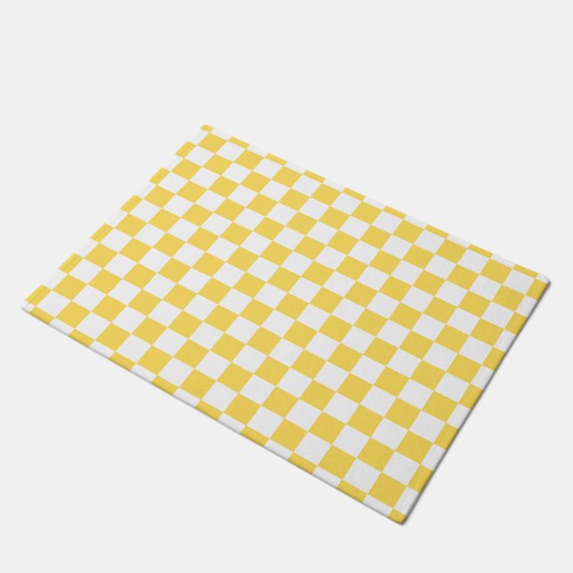 Paillasson Classic visual yellow checkerboard  (Incliné)