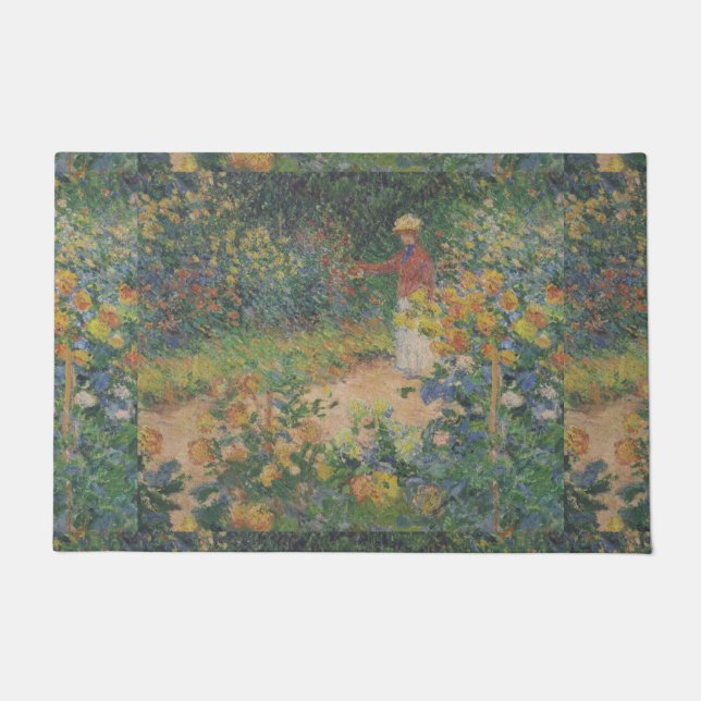 Paillasson Claude Monet 1895 Vintage dans le jardin (Devant)
