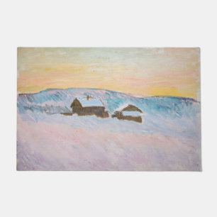 Paillasson Claude Monet - Norvège Paysage, Maisons Bleues