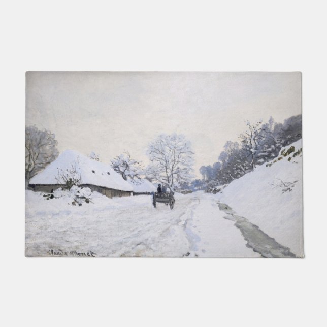 Paillasson Claude Monet - Panier sur la route des neiges à Ho (Devant)