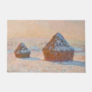Paillasson Claude Monet - Piles à roues, Effet neige, Matin