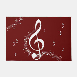 Paillasson Climacic G Clef Music Rouge