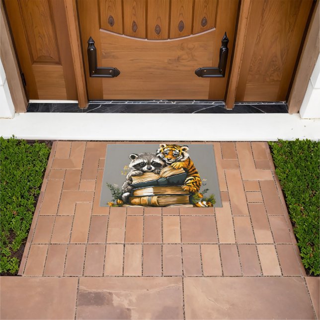 Paillasson Club vintage de livres de bois (De plein air)