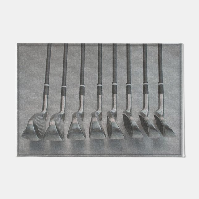 Paillasson Clubs De Golf Rug, Jeux De Golf Simple  (Devant)