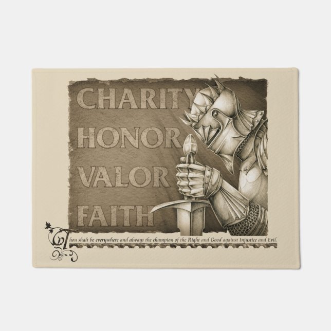 Paillasson Code de chevalerie (Devant)