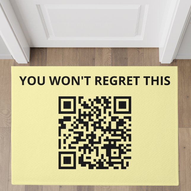 Paillasson Code QR personnalisé amusant (Créateur téléchargé)