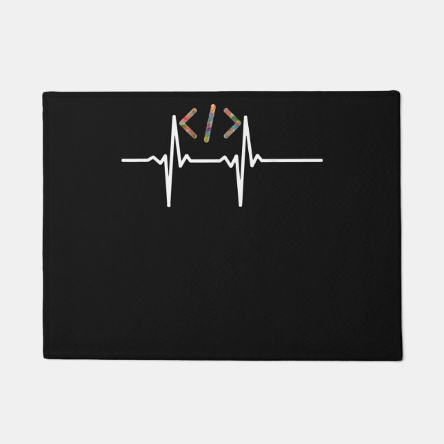 Paillasson Coders Funny | Codage du programmeur de logiciel i (Devant)