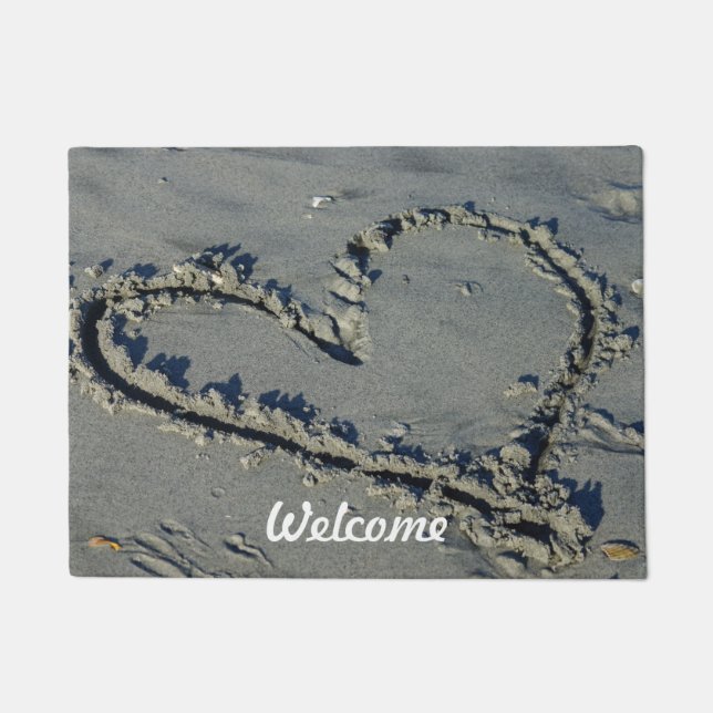 Paillasson Coeur Dans Le Sable (Devant)