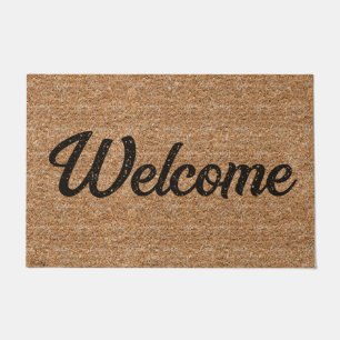 Paillasson Coir Texture Simple Vintage Brown Welcome Doormat