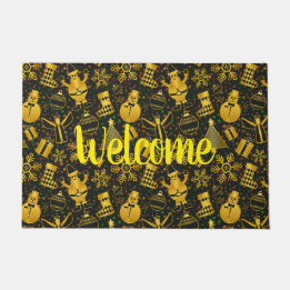 Paillasson Collage de Noël métallique