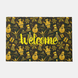 Paillasson Collage de Noël métallique