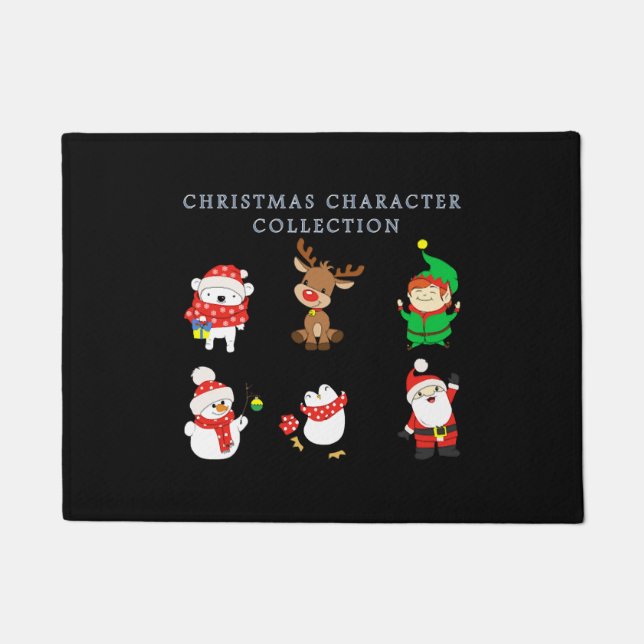 Paillasson Collection de personnages de Noël (Devant)