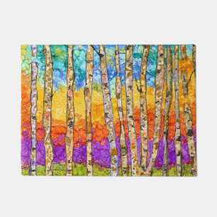 Paillasson Coloré Aspen Trees Porte Mat