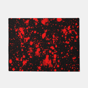 Paillasson Coloré Black Red Paint Splatter Artistique Splash