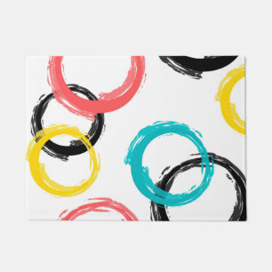 Paillasson Coloré, cool, moderne, tendance cercles de brosse