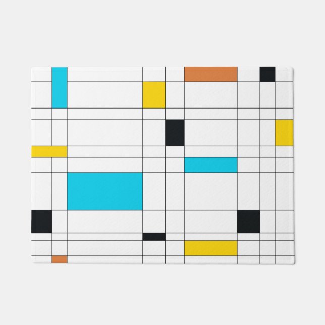 Paillasson Coloré, cool, tendance, art d'illustration moderne (Devant)