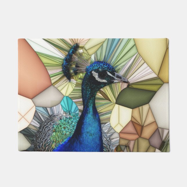 Paillasson Coloré Peacock Mosaic Porte Mat (Devant)