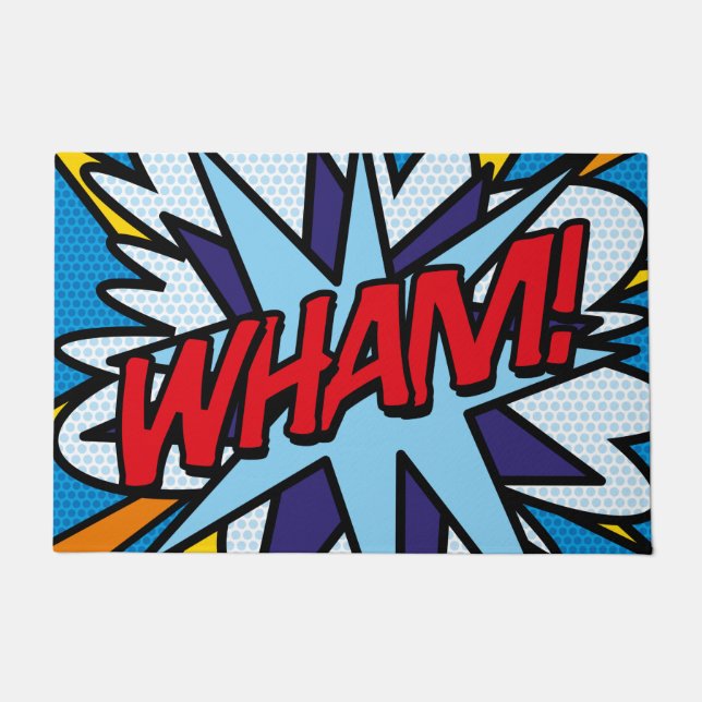 Paillasson Comic Book WHAM tendance amusant moderne typograph (Devant)