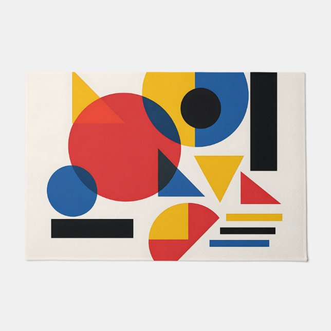 Paillasson Composition Abstraite Géométrique Bauhaus (Devant)