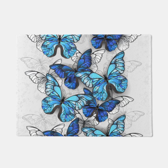 Paillasson Composition des White and Blue Butterflies (Devant)