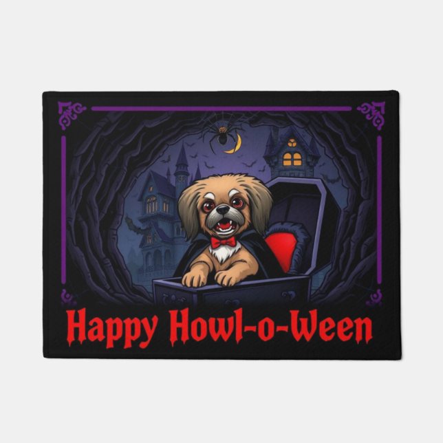 Paillasson Comptez Pékin heureux Howl-o-ween (Devant)