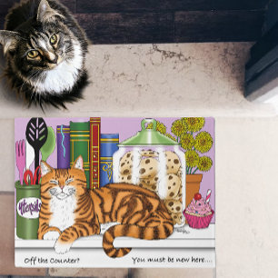 Paillasson Comptoir de cuisine Orange Tabby Top Chat