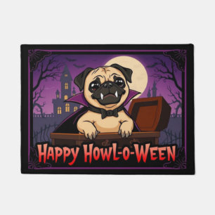 Paillasson Comte Pug Joyeux Howl-o-Ween