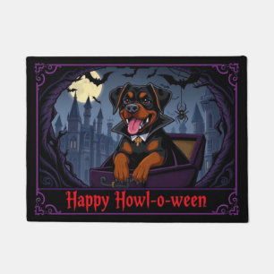 Paillasson Comte Rottweiler Joyeux Howl-o-ween