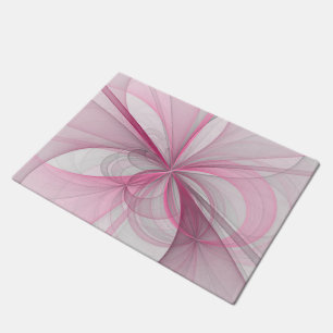 Paillasson Conception Abstraite de fractal rose pâle moderne