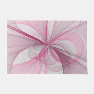 Paillasson Conception Abstraite de fractal rose pâle moderne