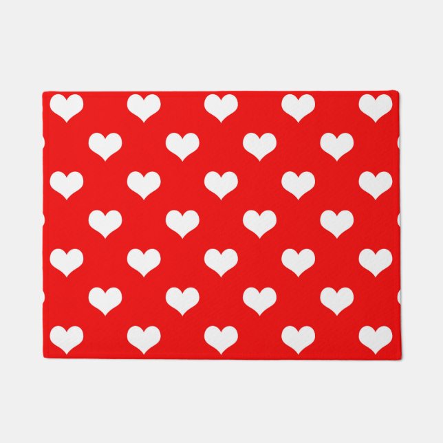 Paillasson Conception d'amour à cœur rouge  (Devant)