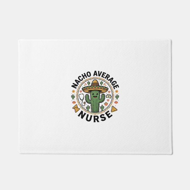 Paillasson Conception de chemise Nacho Average Nurse Cactus F (Devant)