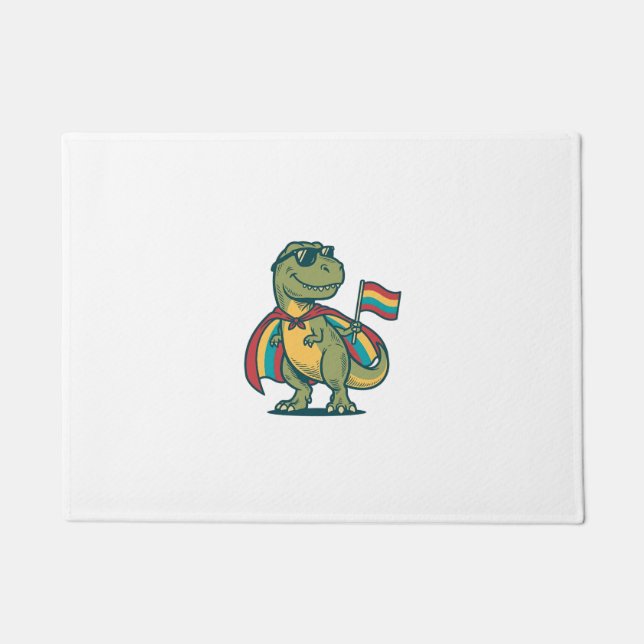 Paillasson Conception de chemise vectorielle de dinosaure de  (Devant)