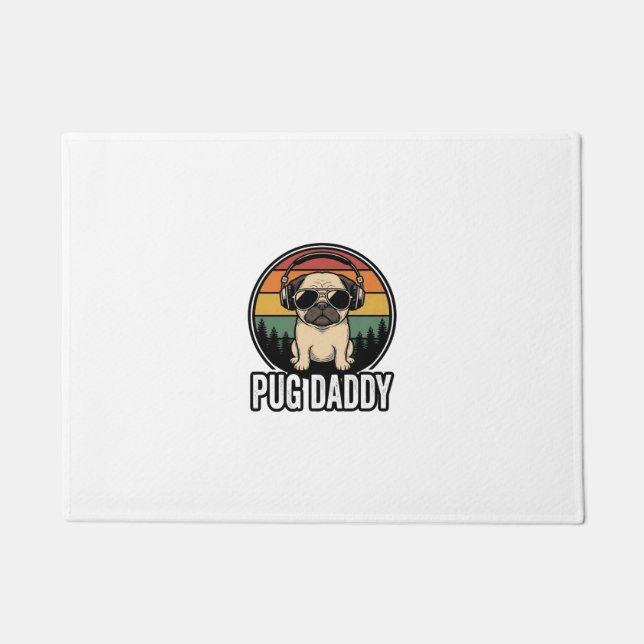 Paillasson Conception de chemise vectorielle pour chien Pug D (Devant)