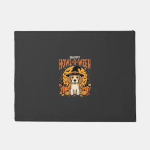 Paillasson Conception de chien de citrouille de Beagle Hallow