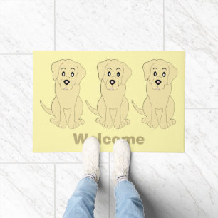 Paillasson Conception de chien du Labrador jaune