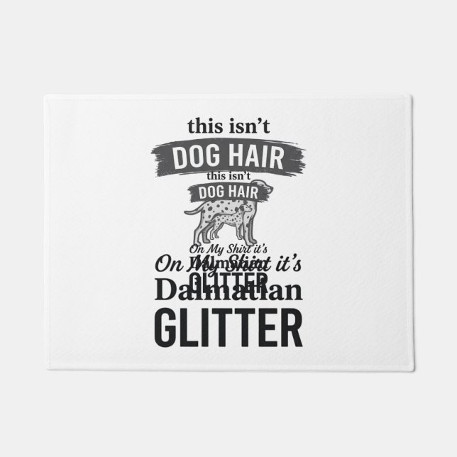 Paillasson Conception de citation de cheveux de chien drôle d (Devant)