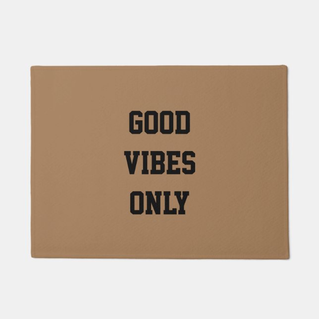 Paillasson Conception de citation de "Good Vibes seulement" (Devant)