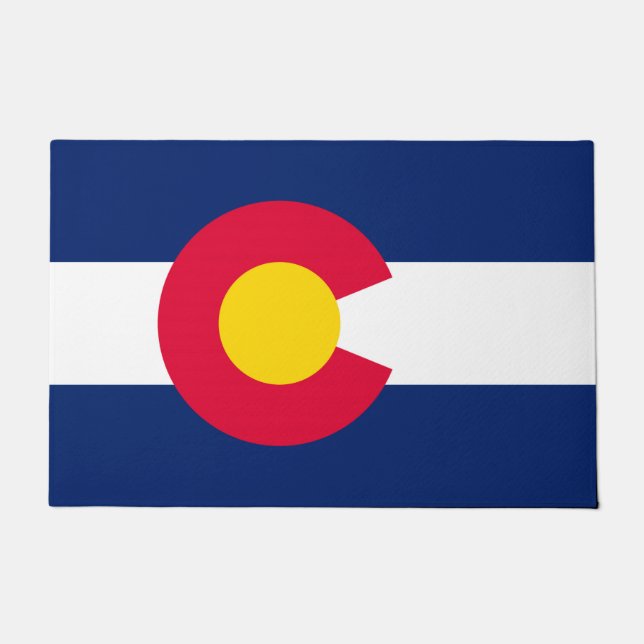 Paillasson Conception de drapeau d'état du Colorado (Devant)