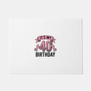 Paillasson Conception de gravure vintage de licorne pour 40e