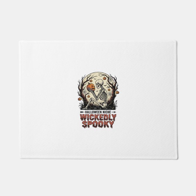 Paillasson Conception de gravure vintage Halloween squelette  (Devant)